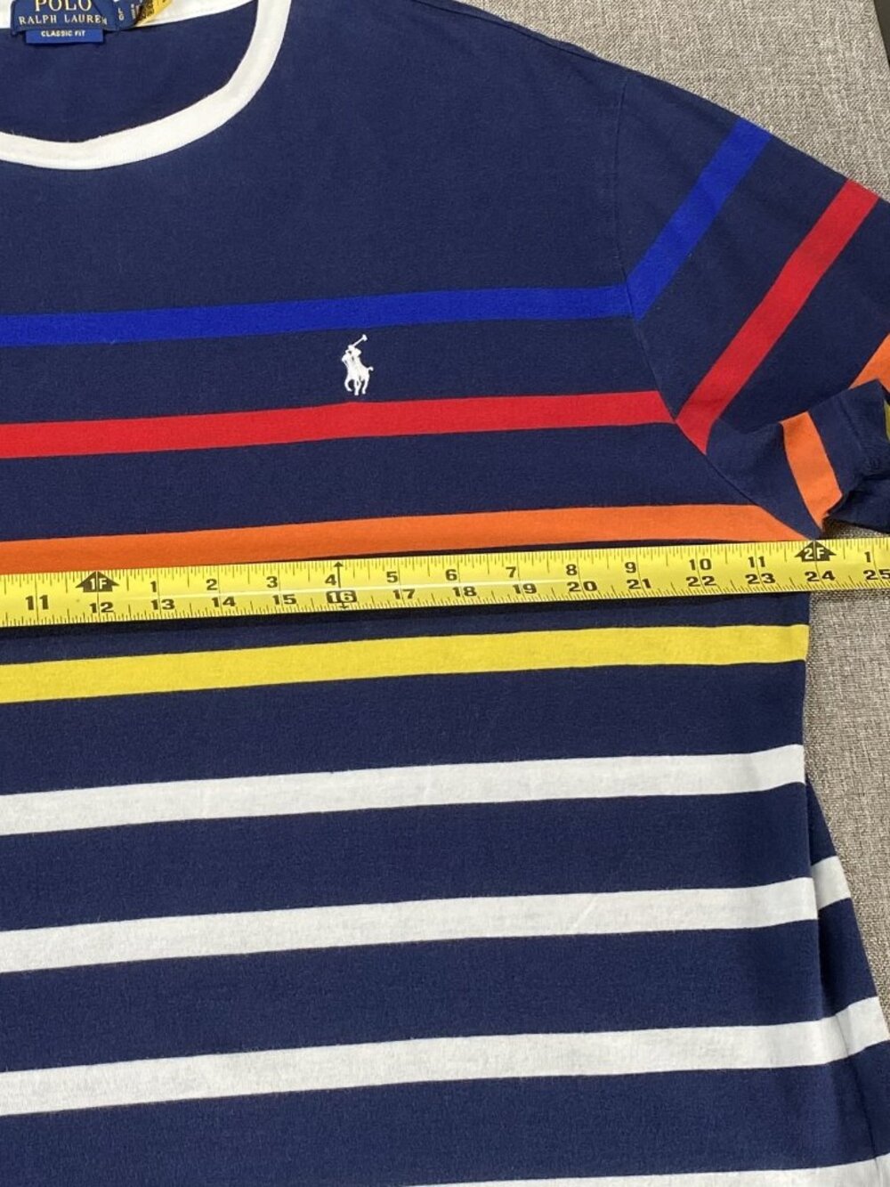 Polo Ralph Lauren Classic Fit Striped Jersey T-Shirt Men Large Multicolor Stripe - Picture 9 of 10